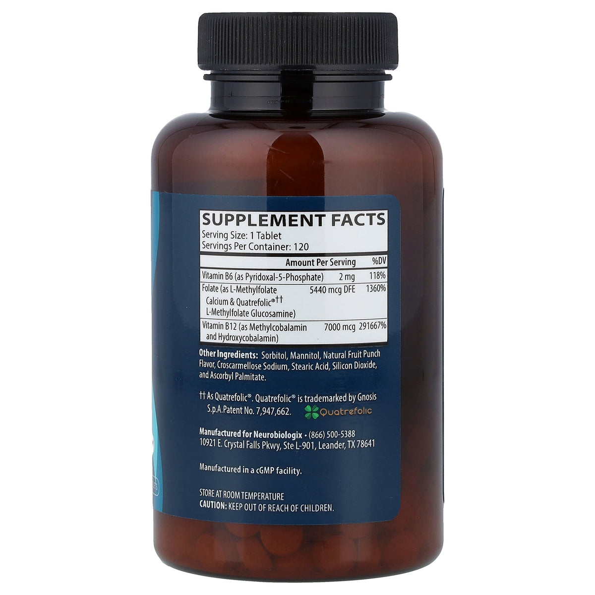 Neurobiologix, Methylation Complete™, 120 Dissolvable Tablets