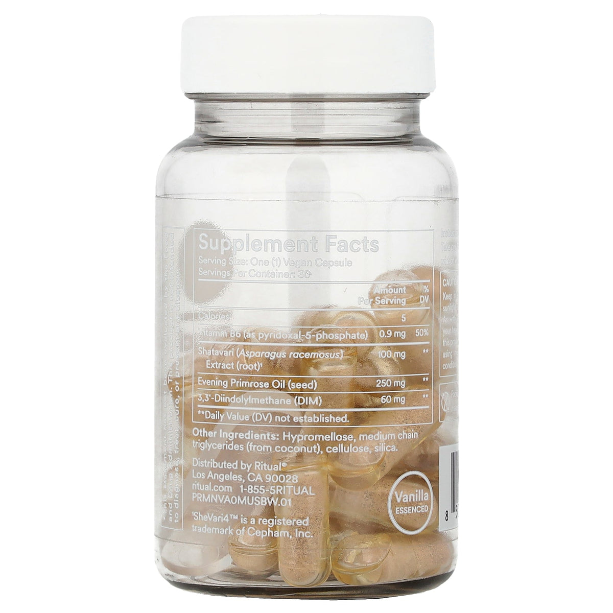 Ritual, Perimenopause Health, Vanilla, 30 Vegan Capsules