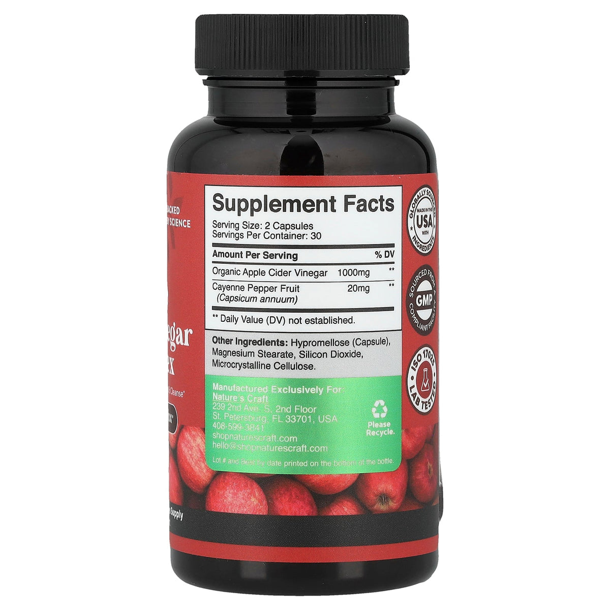 Nature's Craft, Apple Cider Vinegar Complex, 60 Capsules