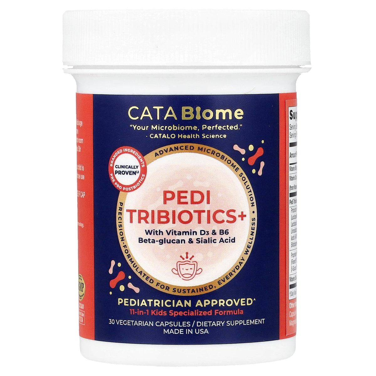 CATALO, CATABiome, Pedi Tribiotics+, 30 Vegetarian Capsules