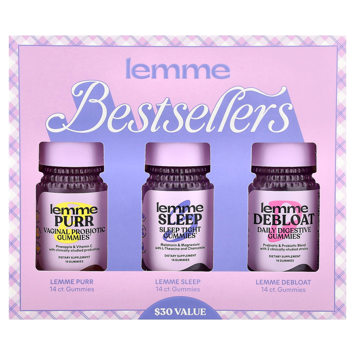Lemme, Bestsellers, 3 Bottles, 14 Gummies Each