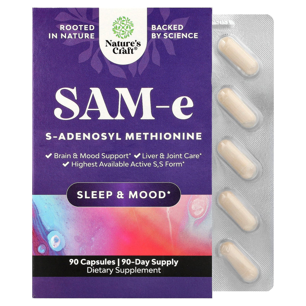 Nature's Craft, SAM-e, 90 Capsules (150 mg per Capsule)