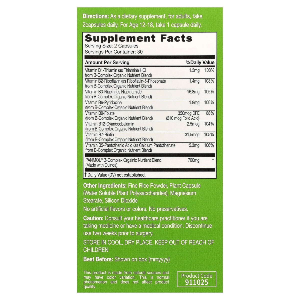 CATALO, Extra Vitamin B Complex Formula, 60 Vegan Capsules