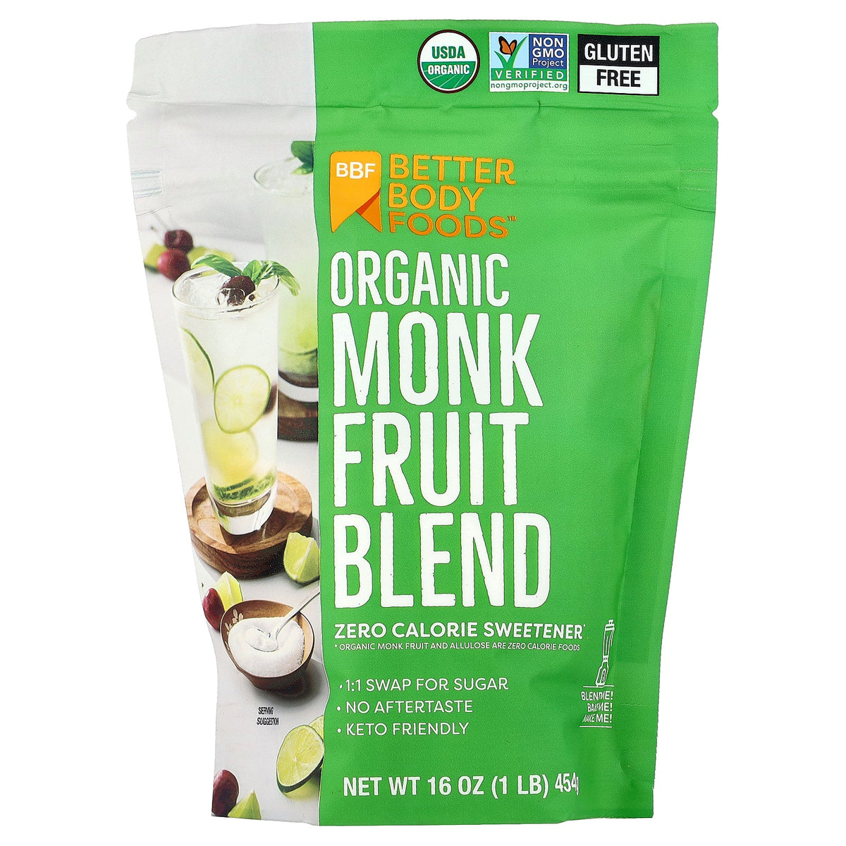 BetterBody Foods, Organic Monk Fruit Blend, 16 oz (454 g)