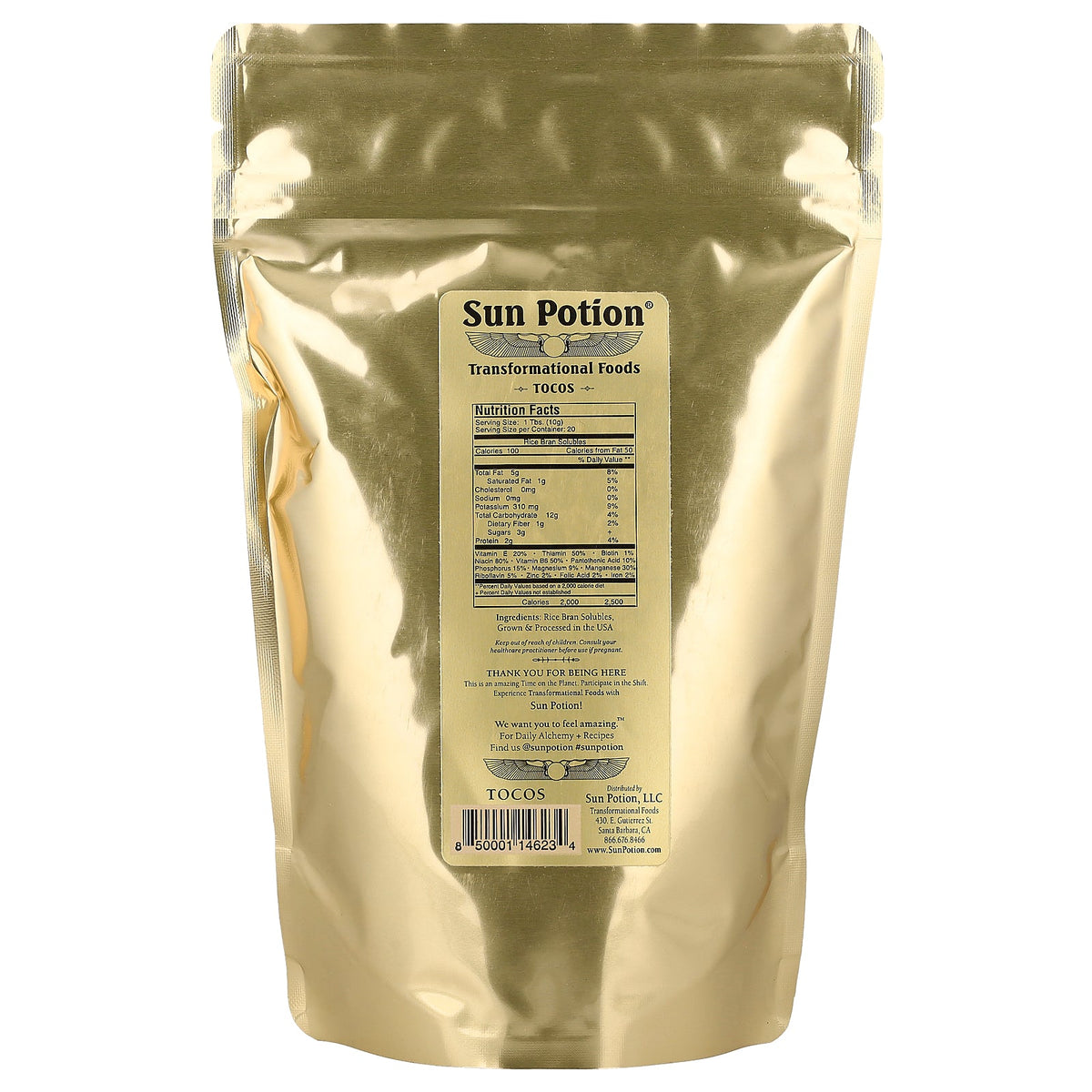 Sun Potion, Tocos, Rice Bran Solubles, 0.44 lb (200 g)