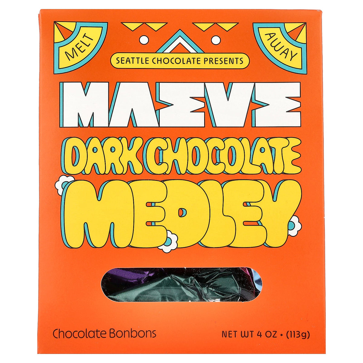 Maeve Chocolate, Chocolate Bonbons, Dark Chocolate Medley, 4 oz (113 g)