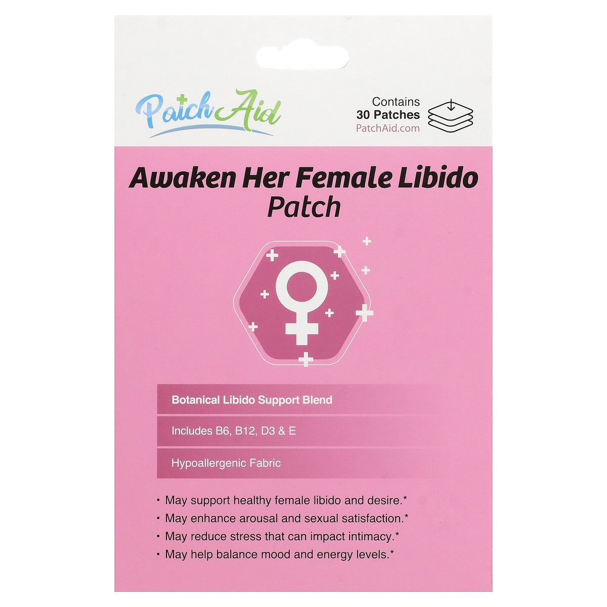 PatchAid, Awaken Her Female Libido Patch, 30 Patches