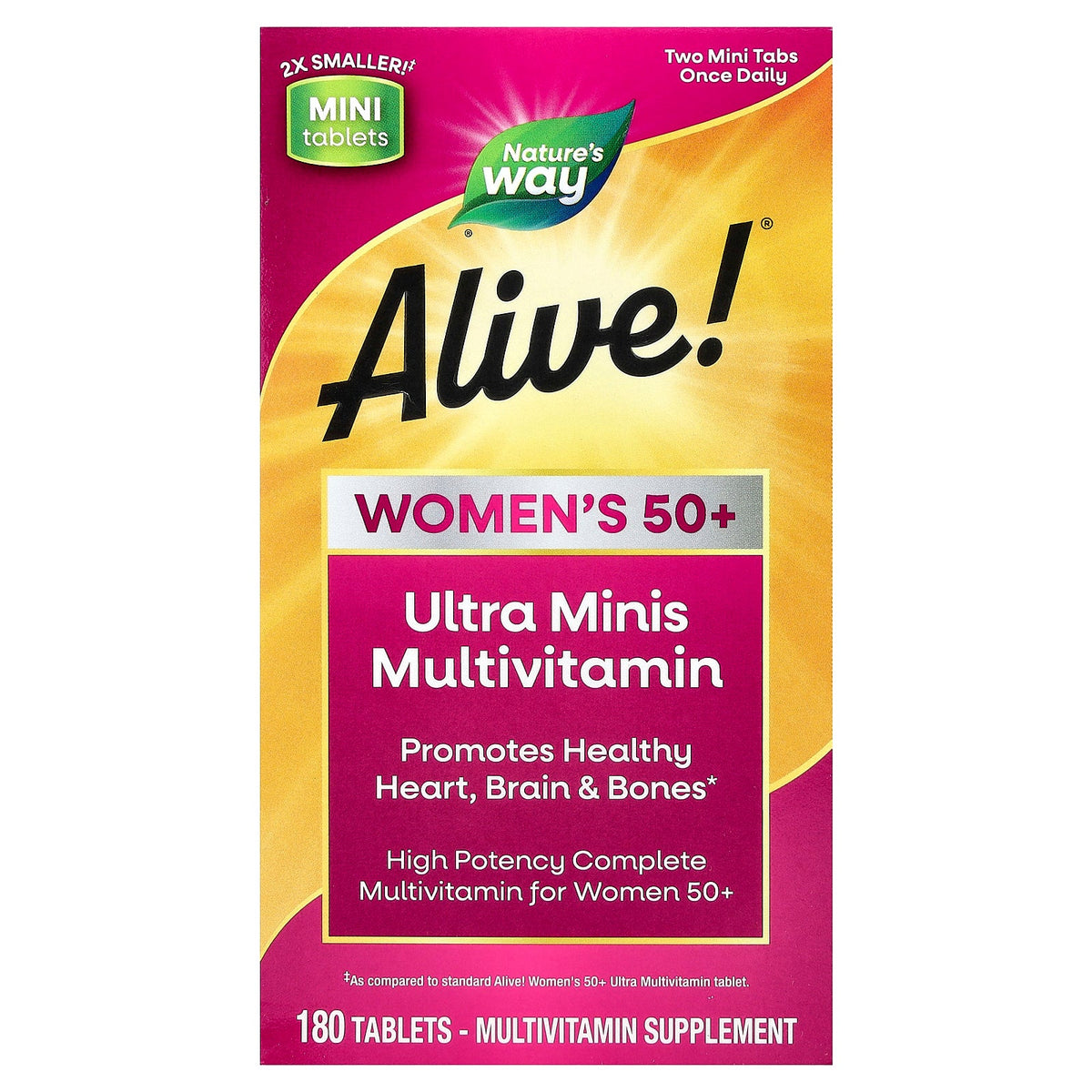 Nature's Way, Alive!® Women's 50+ Ultra Minis Multivitamin, 180 Tablets