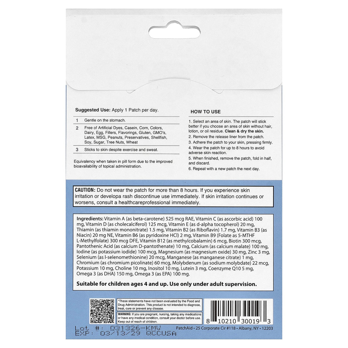 PatchAid, Kids Multivitamin Plus Patch with Omega 3, 30 Patches