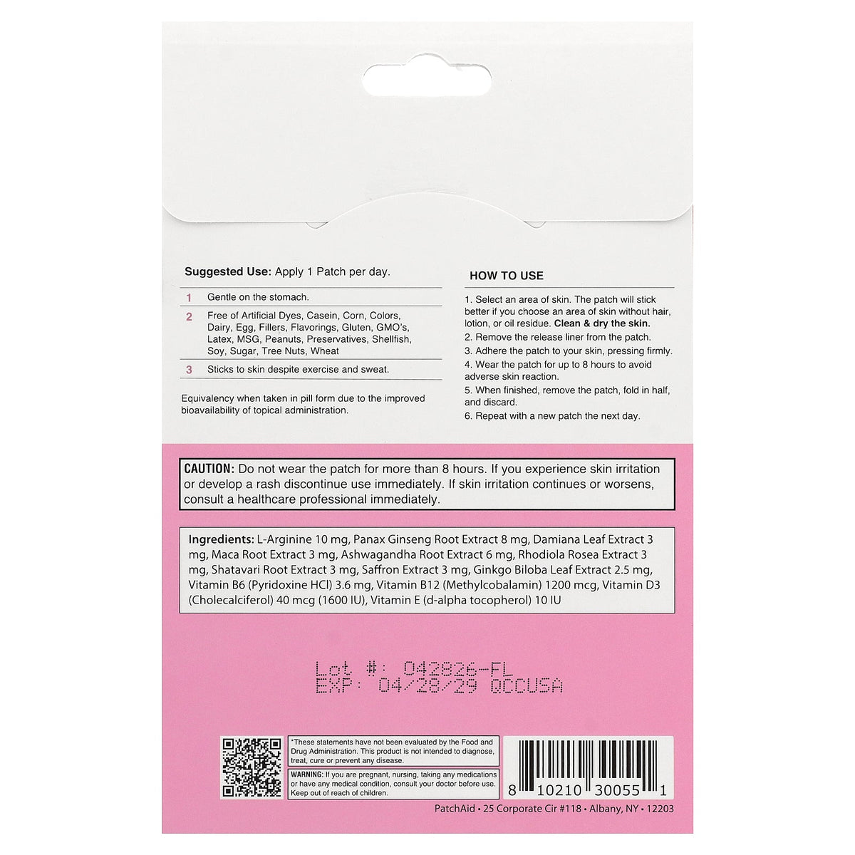 PatchAid, Awaken Her Female Libido Patch, 30 Patches