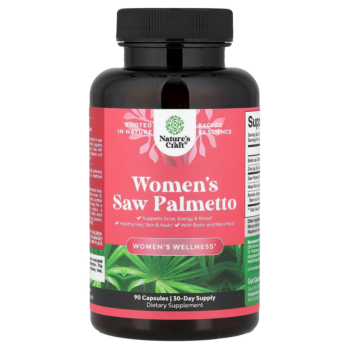 Nature's Craft, Women's Wellness, Women's Saw Palmetto, 90 Capsules