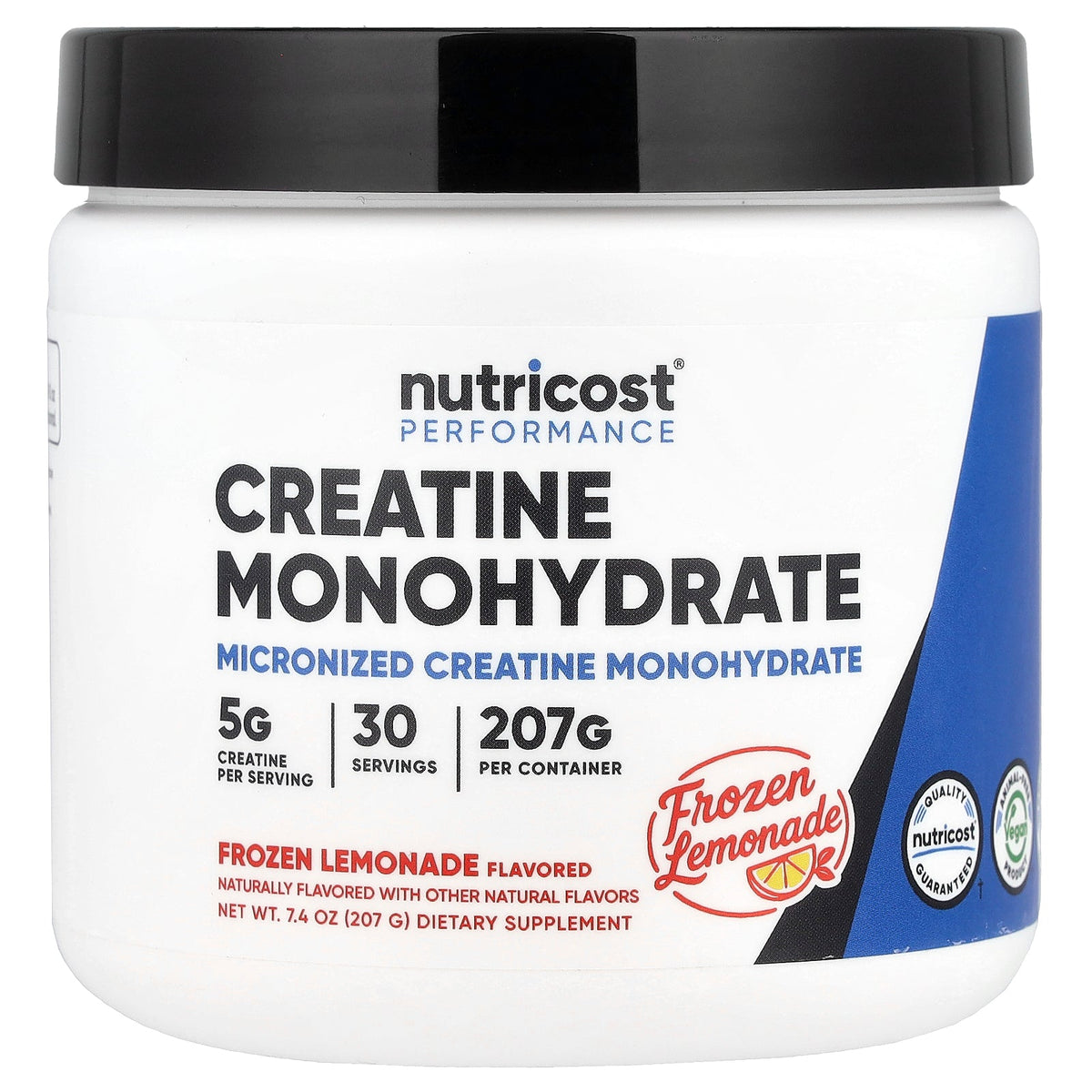 Nutricost, Performance, Creatine Monohydrate, Frozen Lemonade, 7.4 oz (207 g)