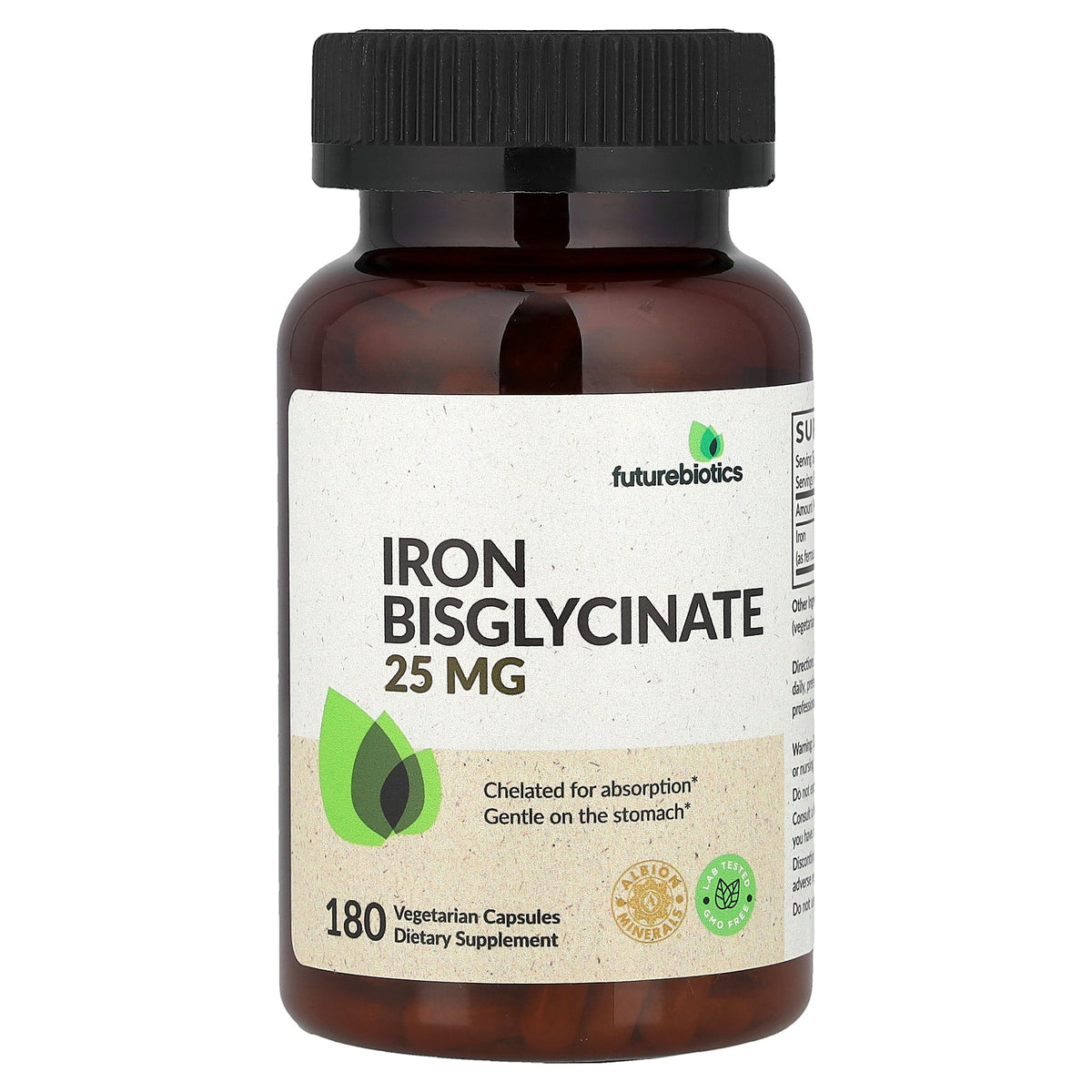 Futurebiotics, Iron Bisglycinate, 25 mg, 180 Vegetarian Capsules
