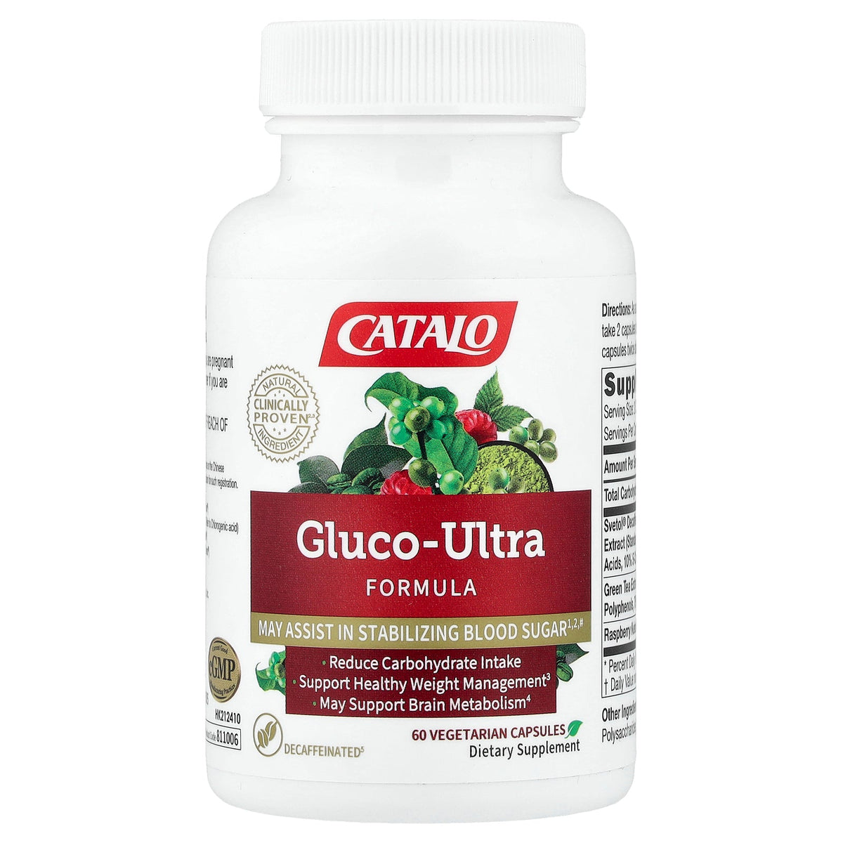 CATALO, Vegetarian Gluco-Ultra Formula, 60 Vegetarian Capsules