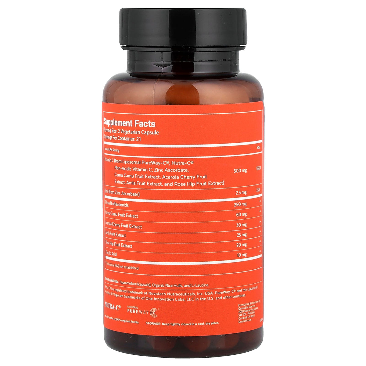 Qualia, Vitamin C+, 42 Capsules