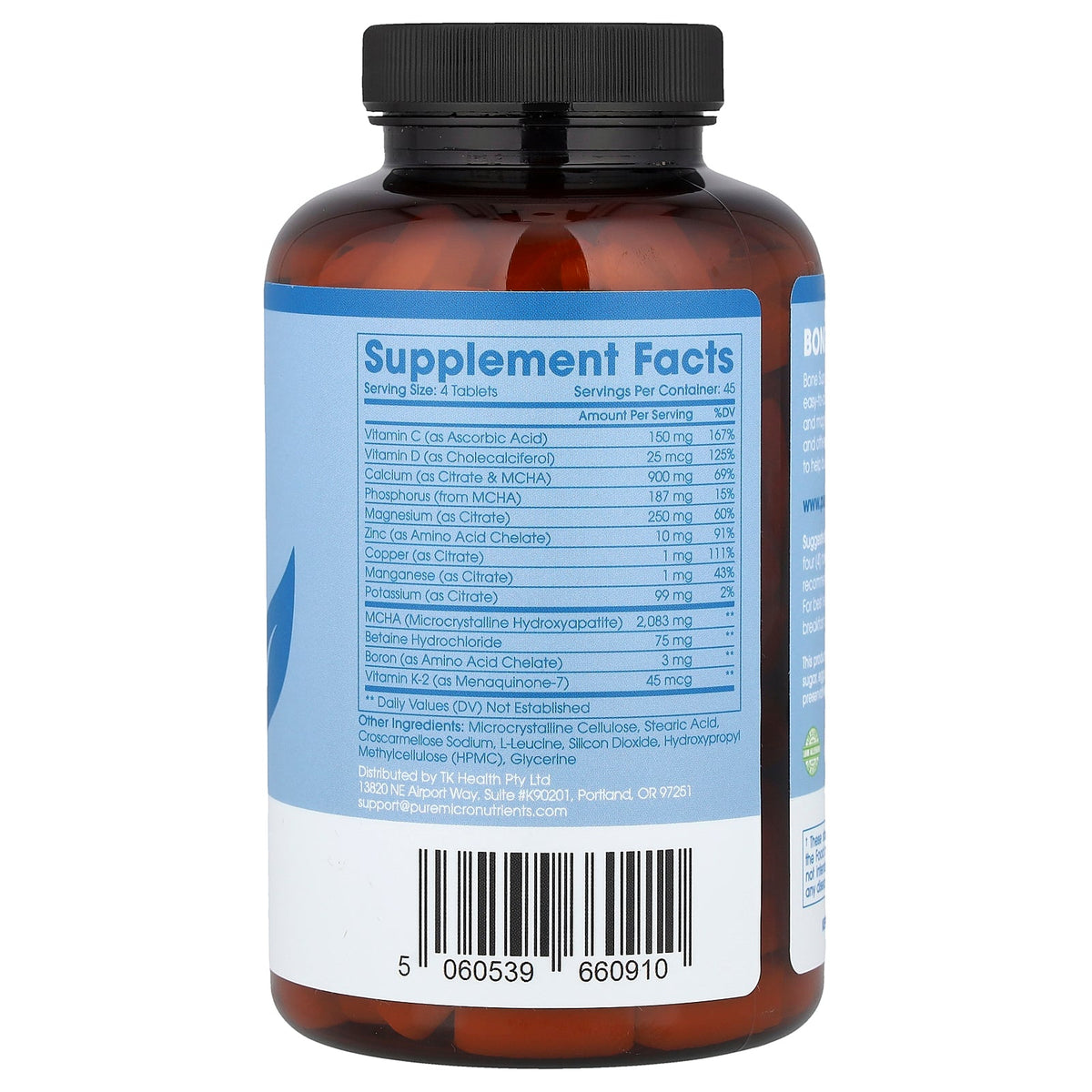 Pure Micronutrients, Bone Support, Advanced Calcium Complex, 180 Tablets