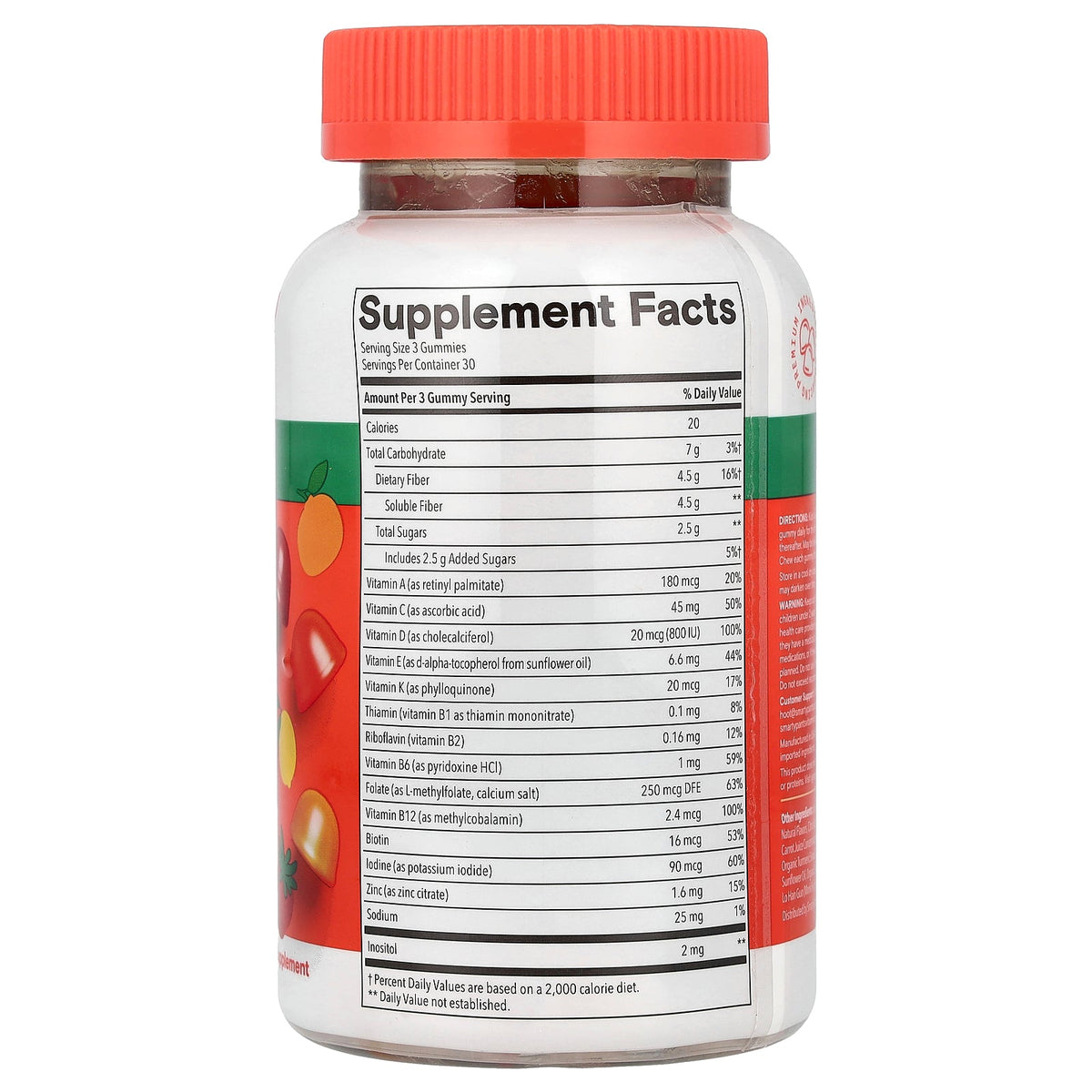 SmartyPants, Kids Plus, Multi & Fiber Gummies, Strawberry, Orange & Lemon, 90 Gummies