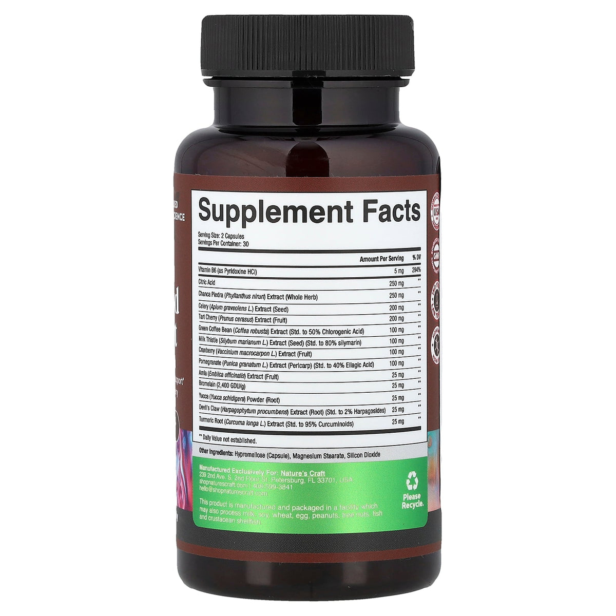 Nature's Craft, Uric Acid Support, 60 Capsules