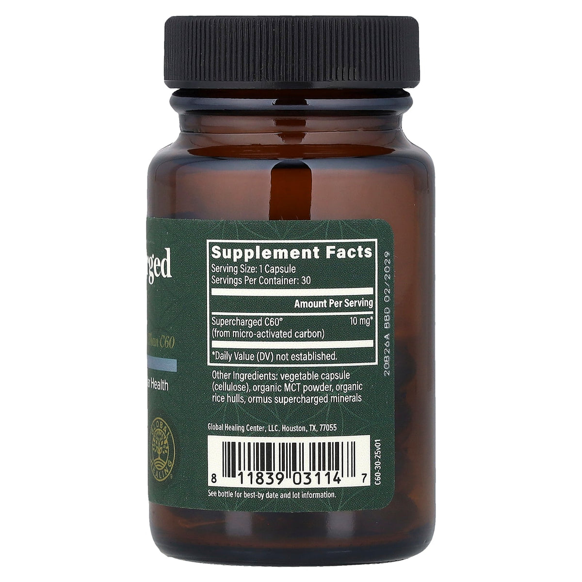 Global Healing, Supercharged C60®, 30 Capsules (10 mg per Capsule)