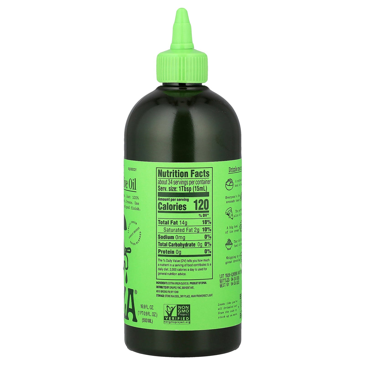 Graza, "Drizzle" Extra Virgin Olive Oil, 16.9 fl oz (500 ml)
