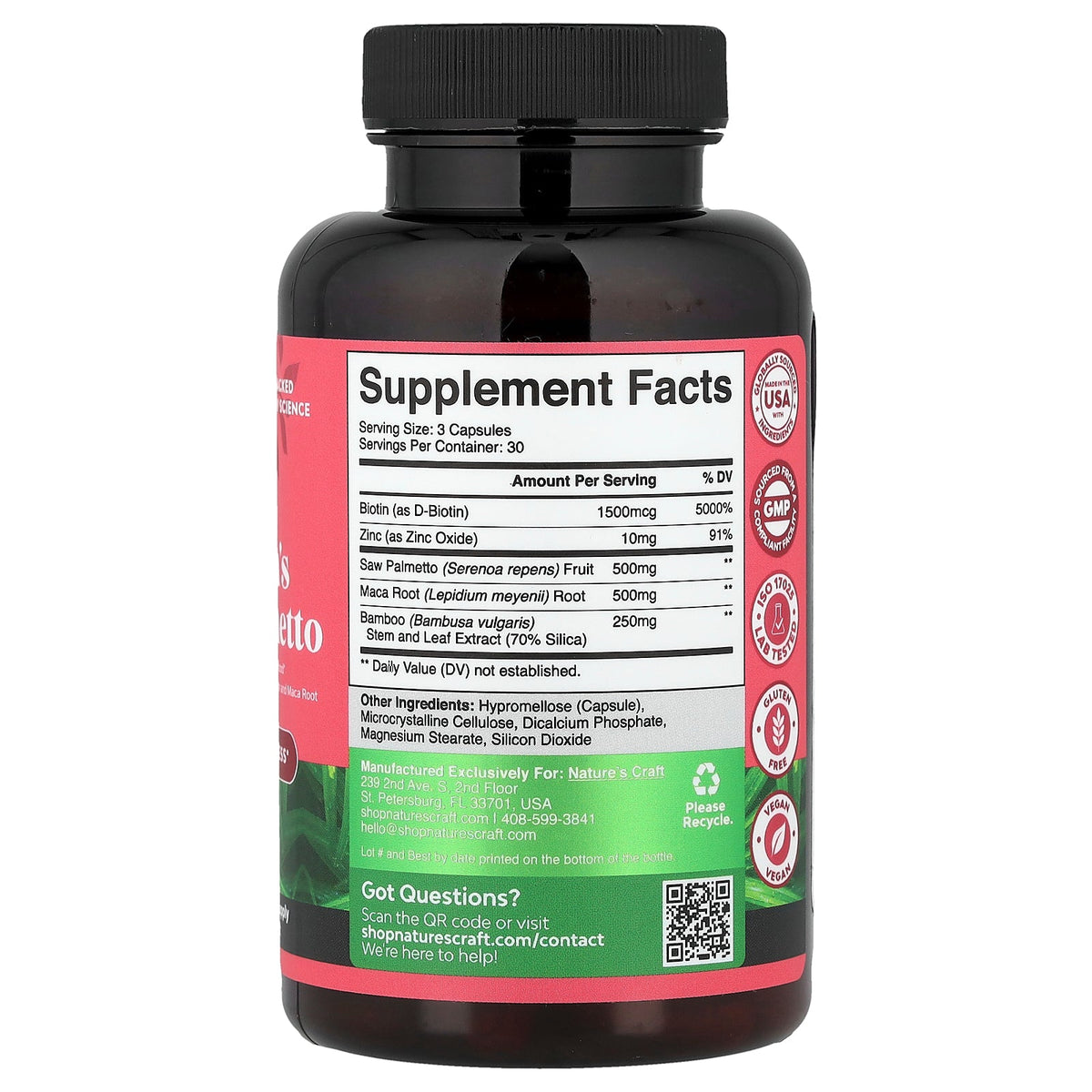 Nature's Craft, Women's Wellness, Women's Saw Palmetto, 90 Capsules