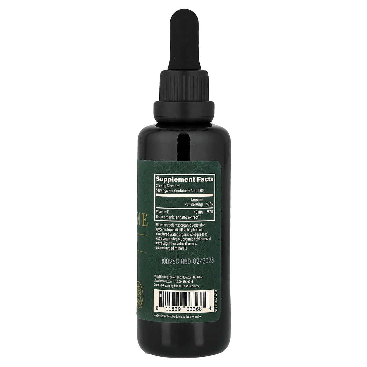 Global Healing, Microsomal® Plant-Based Vitamin E, 2 fl oz (59.2 ml)