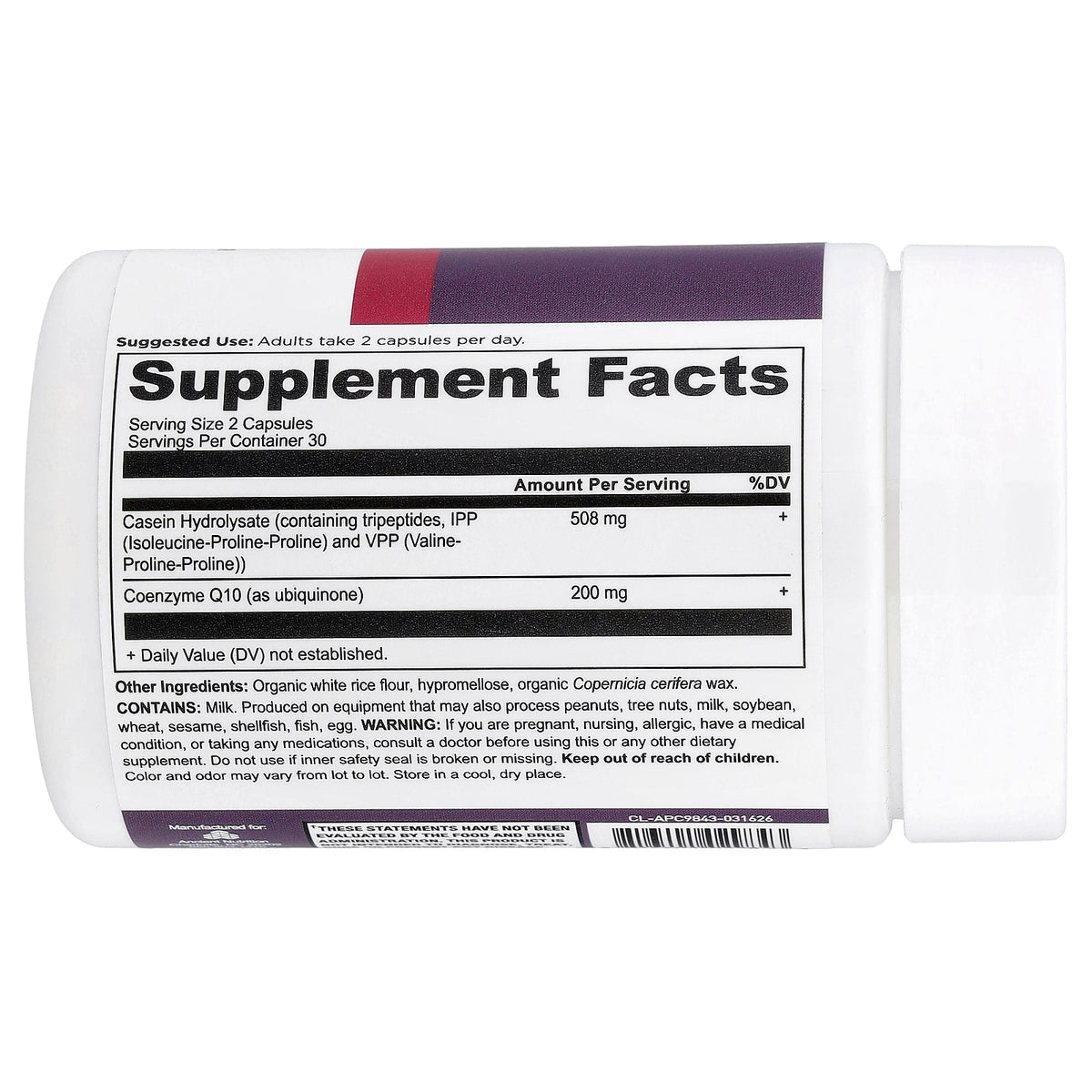 Ancient Nutrition, Active Peptides, CoQ10, 60 Capsules