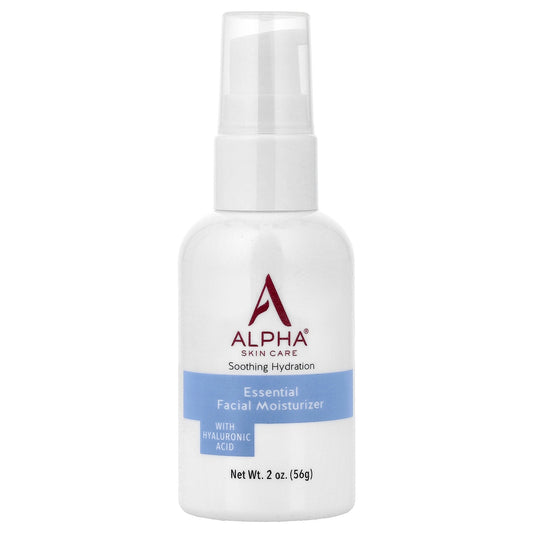 Alpha Skin Care, Essential Facial Moisturizer with Hyaluronic Acid, For Normal to Dry Skin, 2 oz (56 g)