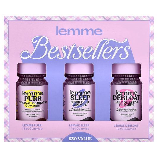 Lemme, Bestsellers, 3 Bottles, 14 Gummies Each