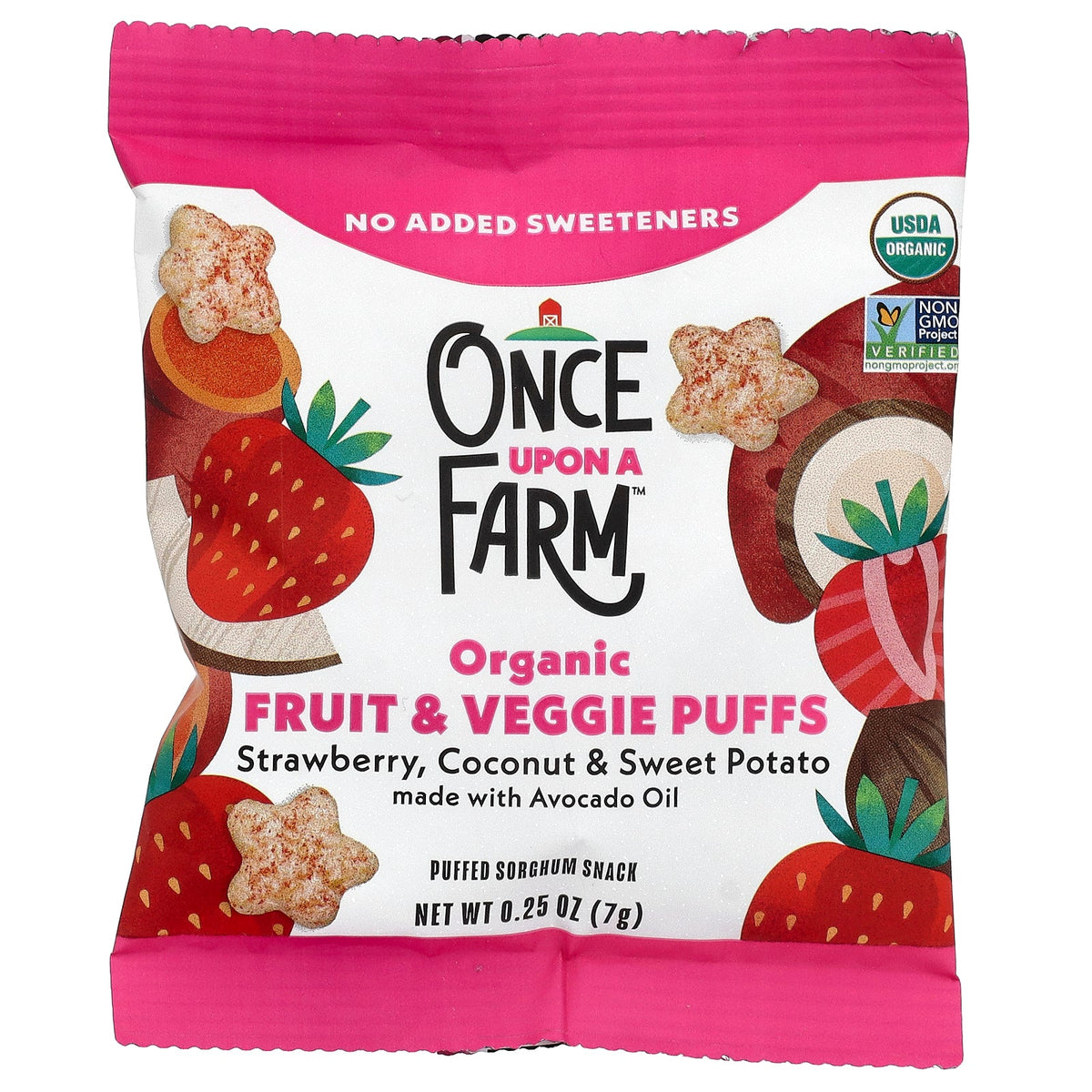 Once Upon A Farm, Organic Fruit & Veggie Puffs, Crawler, Variety Pack, 10 Pouches, 0.25 oz (7 g) Each