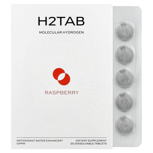 H2Tab, Molecular Hydrogen, Raspberry, 30 Dissolvable Tablets (80 mg per Tablet)
