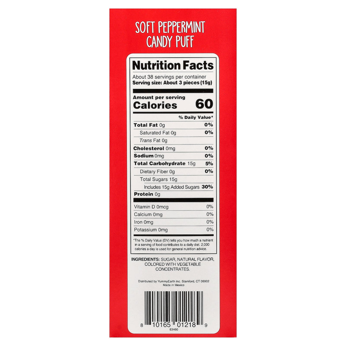 YumEarth, Soft Peppermint Candy Puffs, 20 oz (567 g)