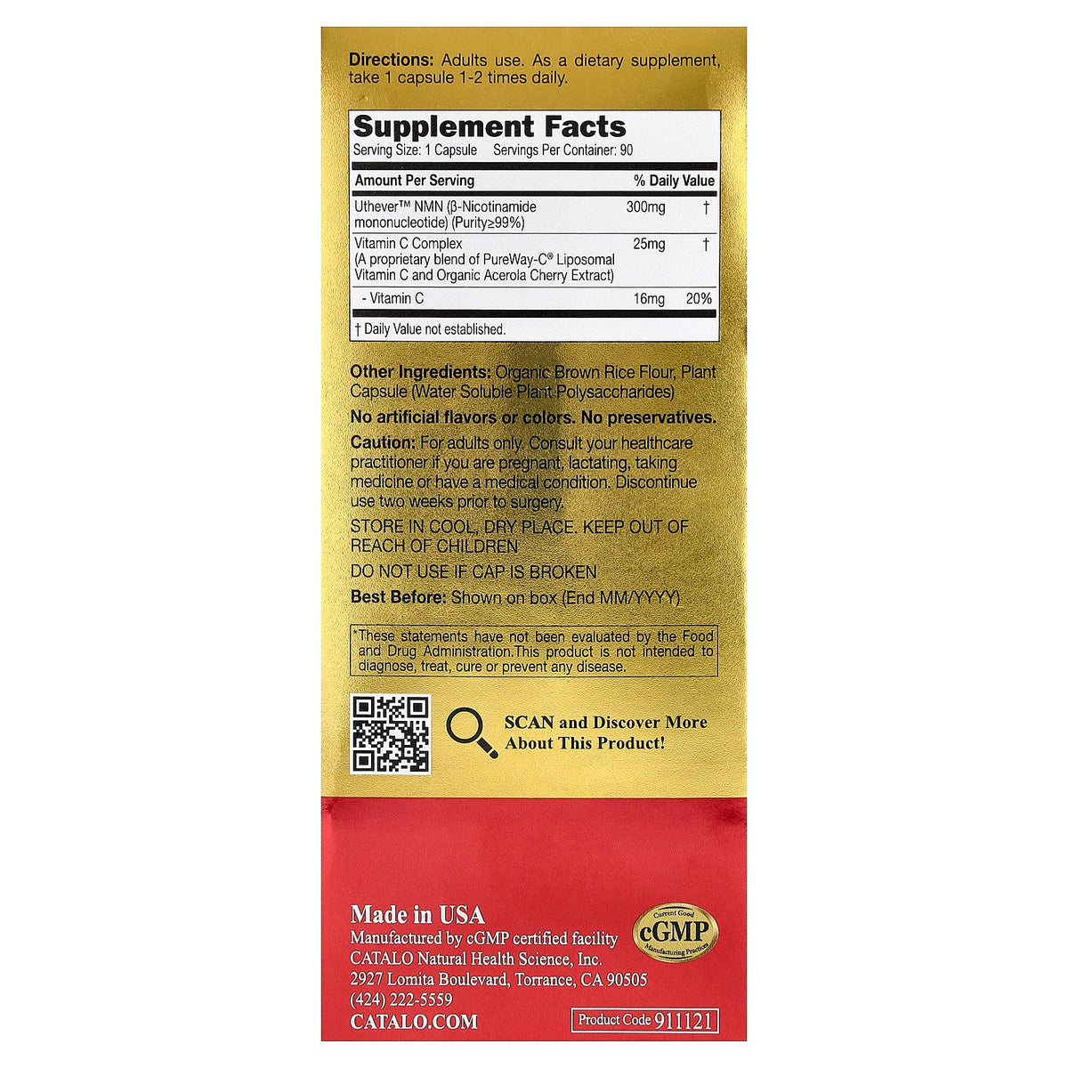 CATALO, NMN 27000, 90 Capsules