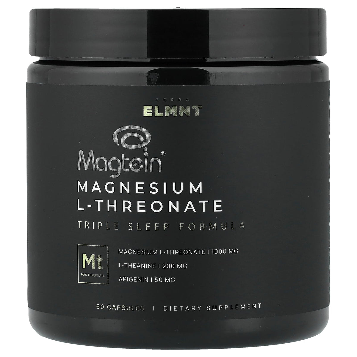 TERRA ELMNT, Magtein® Magnesium L-Threonate, Triple Sleep Formula, 60 Capsules