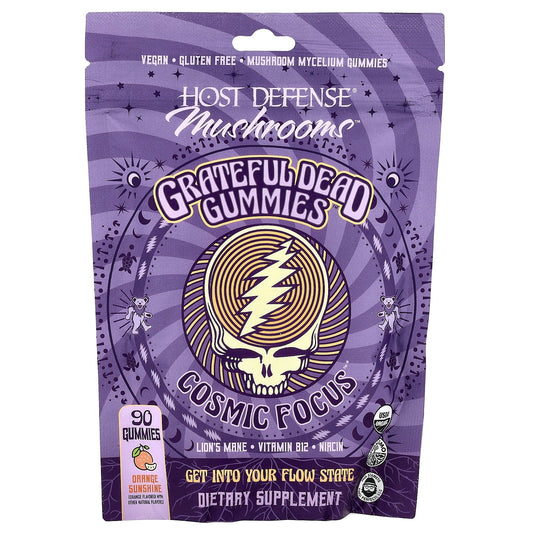 Host Defense, Mushrooms™, Grateful Dead Gummies™, Cosmic Focus™, Orange Sunshine, 90 Gummies