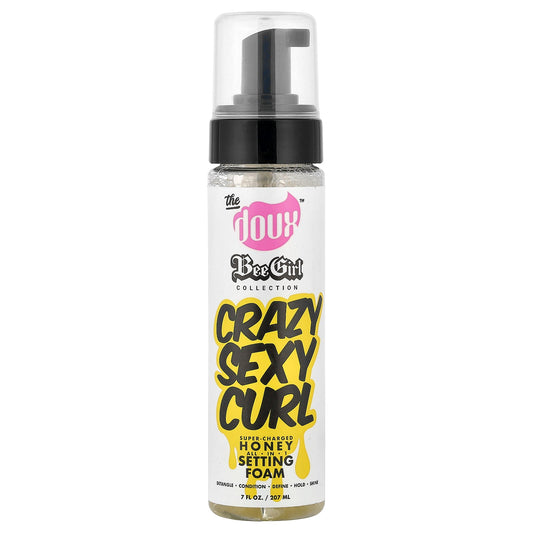 The Doux, Bee Girl Collection, Crazy Sexy Curl, Super-Charged Honey All-in-1 Setting Foam, 7 fl oz (207 ml)