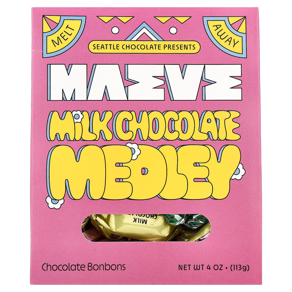 Maeve Chocolate, Chocolate Bonbons, Milk Chocolate Medley, 4 oz (113 g)