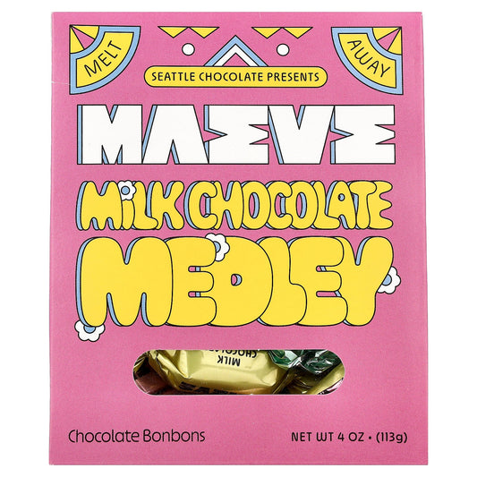 Maeve Chocolate, Chocolate Bonbons, Milk Chocolate Medley, 4 oz (113 g)
