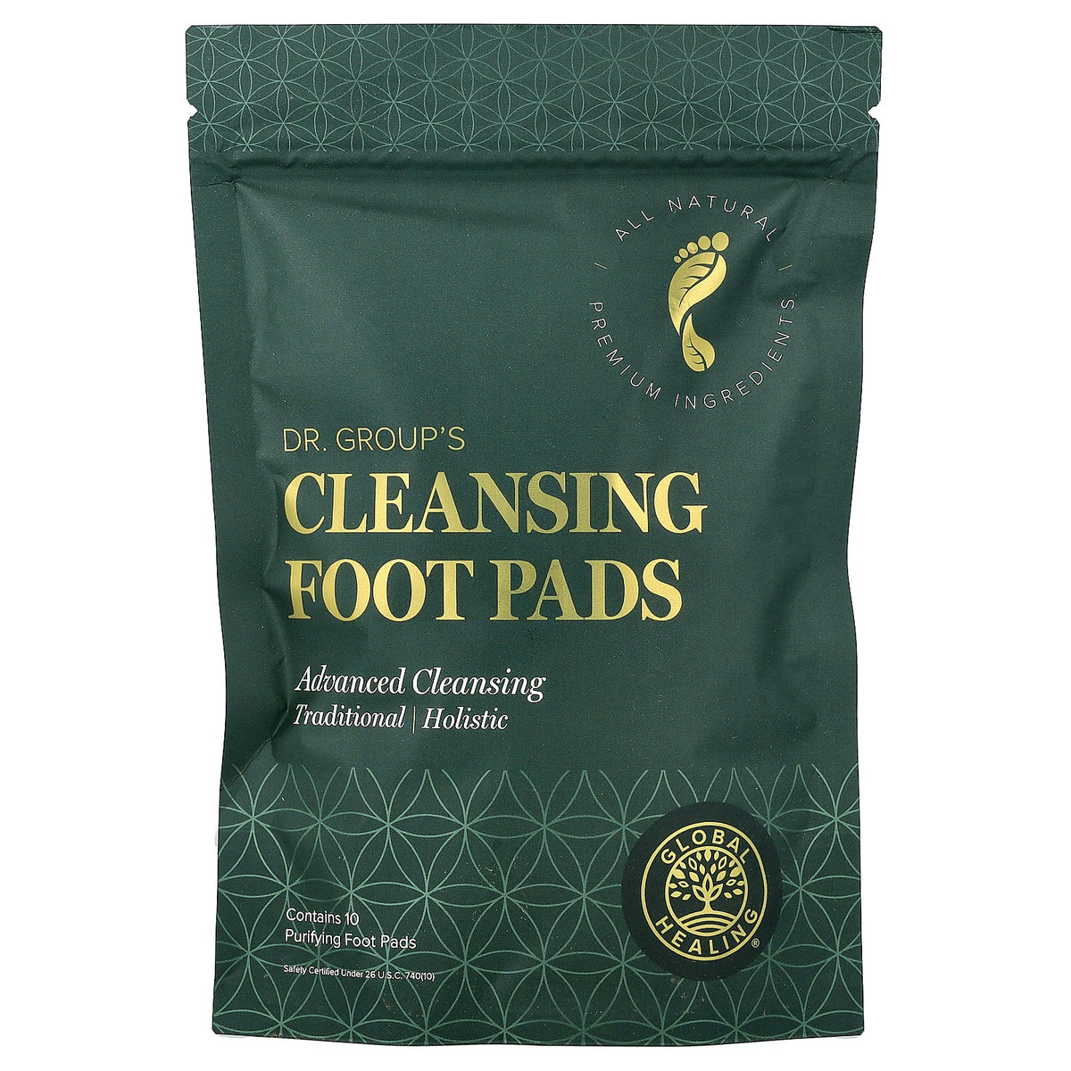 Global Healing, Dr. Group's Cleansing Foot Pads, 10 Pads
