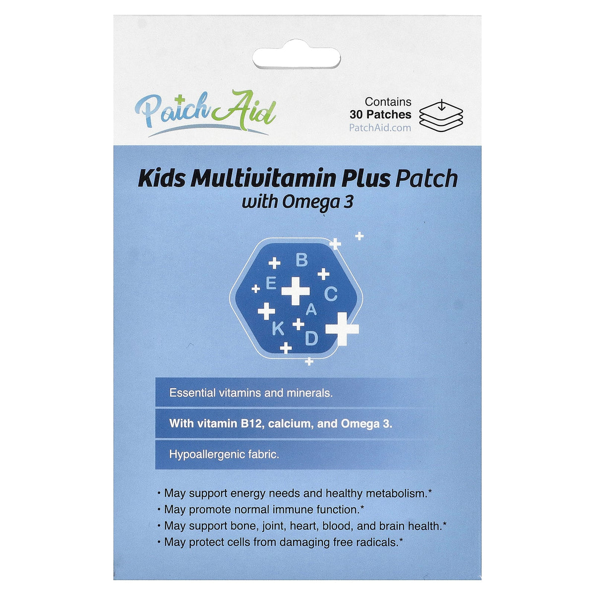 PatchAid, Kids Multivitamin Plus Patch with Omega 3, 30 Patches
