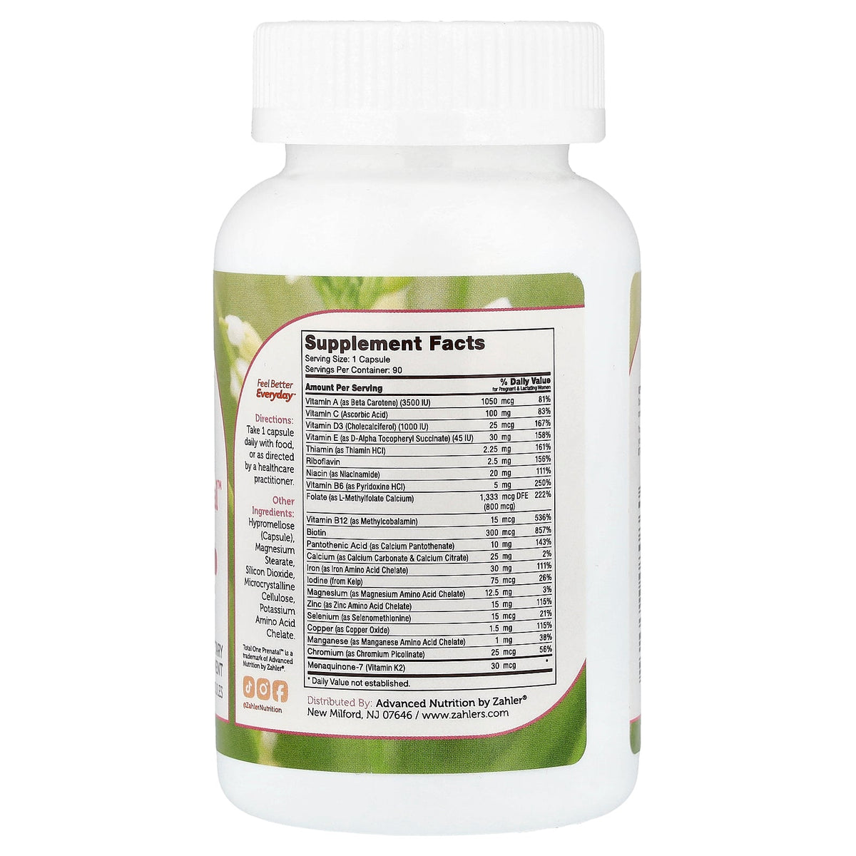 Zahler, Total One Prenatal™, 90 Capsules