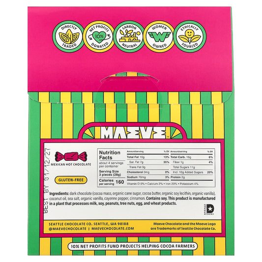Maeve Chocolate, Dark Chocolate Bonbons, Mexican Hot Chocolate, 4 oz (113 g)