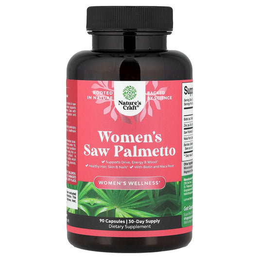 Nature's Craft, Women's Wellness, Women's Saw Palmetto, 90 Capsules