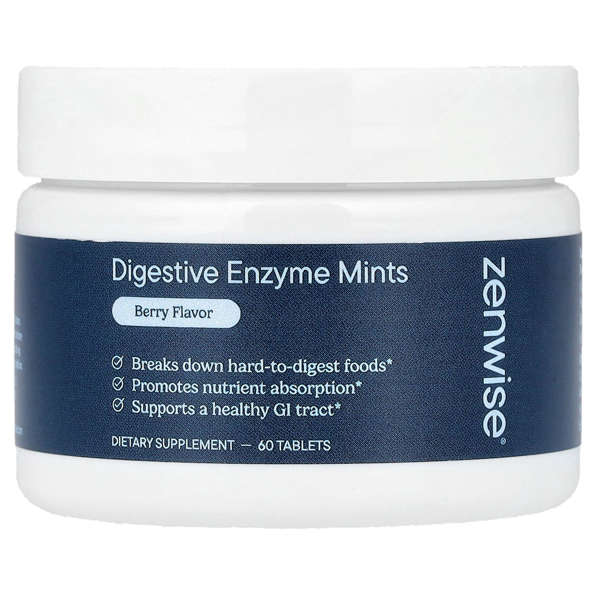 Zenwise Health, Digestive Enzyme Mints, Berry, 60 Tablets