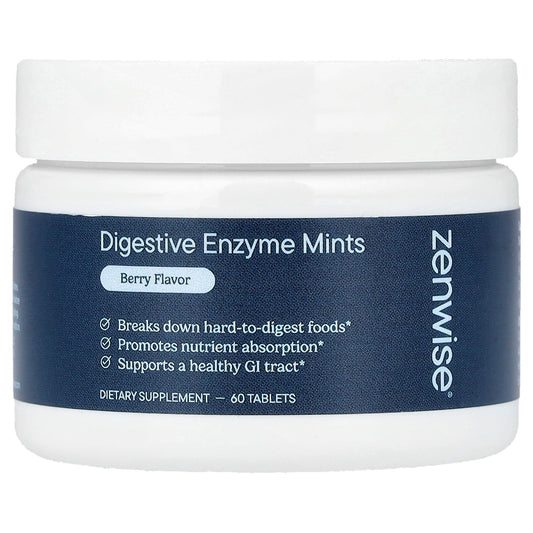Zenwise Health, Digestive Enzyme Mints, Berry, 60 Tablets
