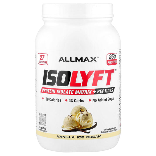 ALLMAX, IsoLyft™, Protein Isolate Matrix + Peptides, Vanilla Ice Cream, 2 lbs (907 g)