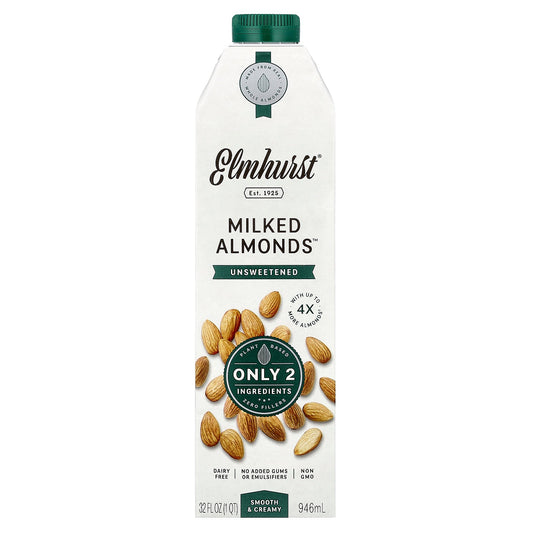 Elmhurst, Milked Almonds™, Unsweetened, 32 fl oz (946 ml)