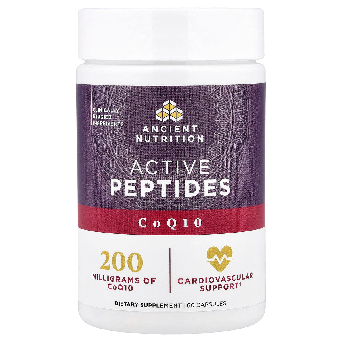 Ancient Nutrition, Active Peptides, CoQ10, 60 Capsules