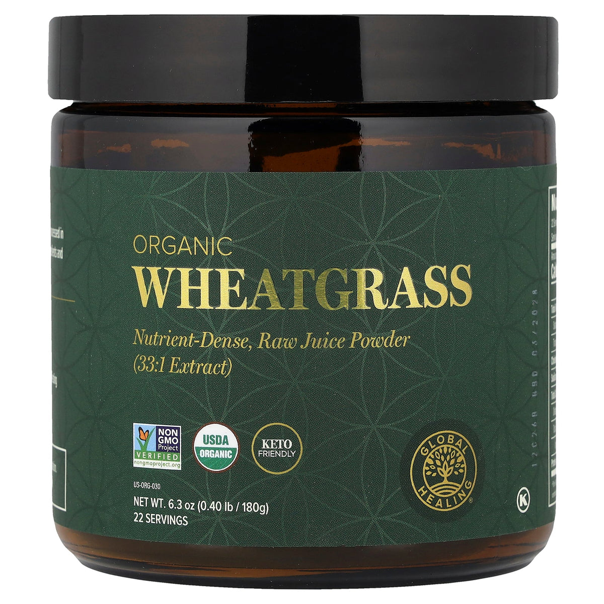 Global Healing, Organic Wheatgrass, 6.3 oz (180 g)
