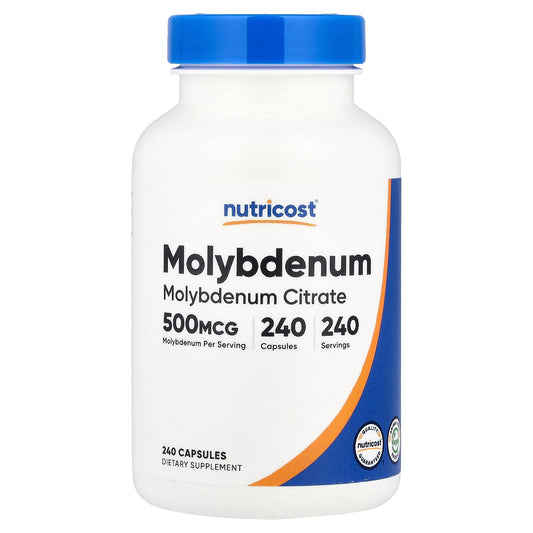 Nutricost, Molybdenum , 500 mcg, 240 Capsules